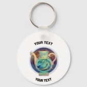 PERSONALISIERT Aquarius ZODIAC SIGN Schlüsselanhänger (Rückseite)