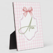 Personalisiert Aria Baby Girl Kinderzimmer Bow&Gin Fotoplatte (Seite)
