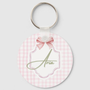 Personalisiert Aria Baby Girl Kinderzimmer Bow&Gin Schlüsselanhänger