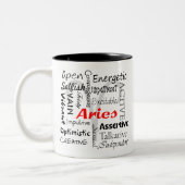 Personalisiert Aries Zodiac Astrologie Collage Zweifarbige Tasse (Links)