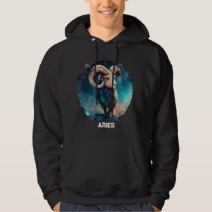 Personalisiert Aries Zodiac Astrologie Ram Birthda Hoodie