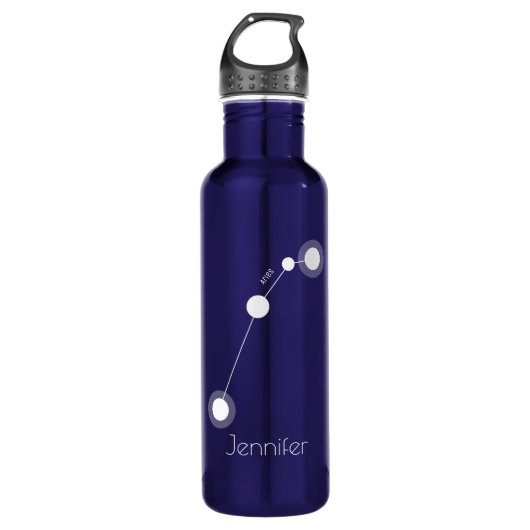 Personalisiert Aries Zodiac-Konstellation Trinkflasche (Vorderseite)