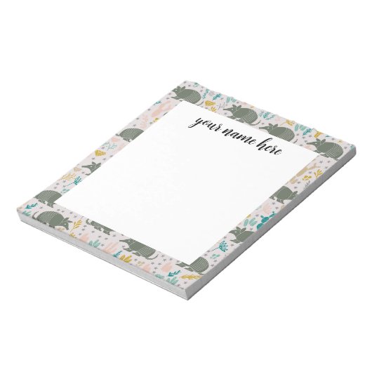 Personalisiert Armadillo Notepad Notizblock (Rotiert)