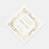 Personalisiert Art Deco Classic Gold Frame Quote Serviette (Ecke)