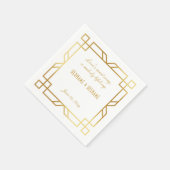 Personalisiert Art Deco Classic Gold Frame Quote Serviette (Ecke)