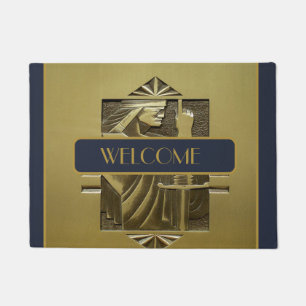 Personalisiert Art Deco Door Mat Fußmatte