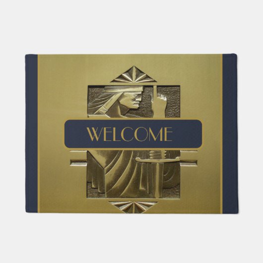Personalisiert Art Deco Door Mat Fußmatte (Vorderseite)