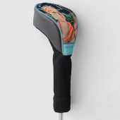 Personalisiert Art Deco Golf Head Cover Headcover (angewinkelt)