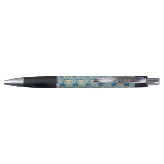 Personalisiert Art Deco inspiriert Flamingo Pen Kugelschreiber (Rückseite)