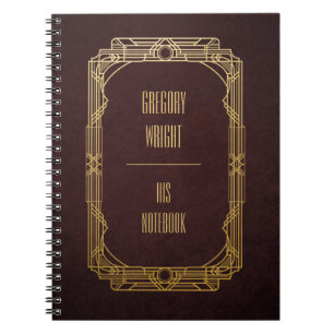 Personalisiert Art Deco Notizblock