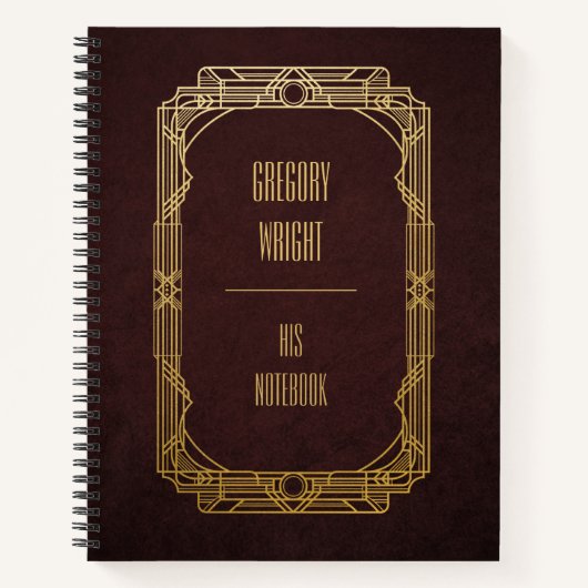 Personalisiert Art Deco Notizblock (Vorderseite)