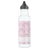 Personalisiert Art Deco Pink Confetti Lace Mandala Edelstahlflasche (Rechts)