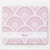 Personalisiert Art Deco Pink Confetti Lace Mandala Mousepad (Vorne)