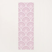 Personalisiert Art Deco Pink Confetti Lace Mandala Yogamatte (Rückseite)