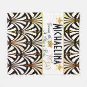 Personalisiert Art Deco Star Fleece Blanket (Vorderseite (Horizontal))