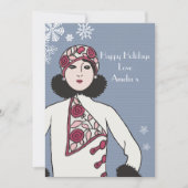 Personalisiert Art Deco Weihnachten (Vorderseite)