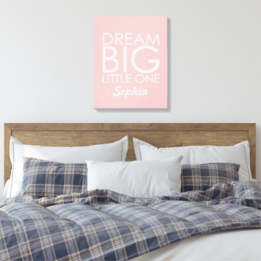 Personalisiert Art Leinwand Dream Big Little One P (Insitu (Schlafzimmer))