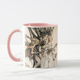 Personalisiert Arthur Rackham Alte Frau im Wald Tasse