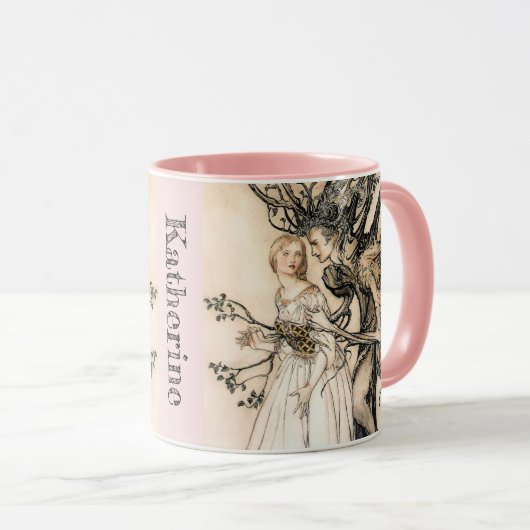 Personalisiert Arthur Rackham Alte Frau im Wald Tasse (VorderseiteRechts)