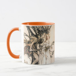 Personalisiert Arthur Rackham Alte Frau im Wald Tasse