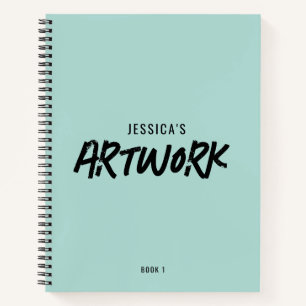 Personalisiert Artist Artwork Sketchbook Minze Gre Notizblock