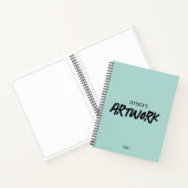 Personalisiert Artist Artwork Sketchbook Minze Gre Notizblock (Innenseite)
