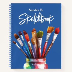 Personalisiert Artist Paintbrush Sketchbook Notizblock