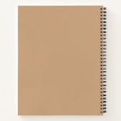 Personalisiert Artist Paintbrush Tan Sketchbook Notizblock (Rückseite)