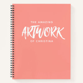 Personalisiert Artist Sketchbook Coral Notebook Notizblock