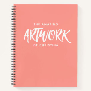 Personalisiert Artist Sketchbook Coral Notebook Notizblock