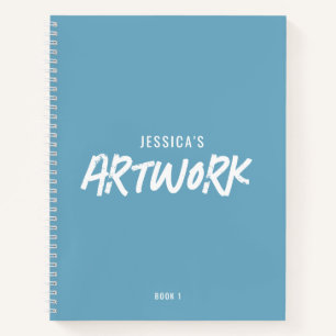 Personalisiert Artwork Sketchbook Blue Notizblock