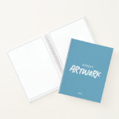 Personalisiert Artwork Sketchbook Blue Notizblock (Innenseite)