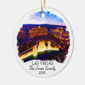 Personalisiert +as Vegas Ornament, Nevada Geschenk Keramik Ornament (Links)