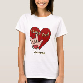Personalisiert ASL I Liebe Sie T-Shirt