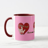 Personalisiert ASL I Liebe Sie Tasse (Links)