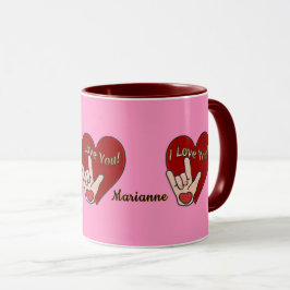 Personalisiert ASL I Liebe Sie Tasse
