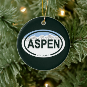Personalisiert Aspen Colorado Rocky Mountain Keramikornament