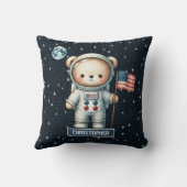 Personalisiert Astronaut Teddy Bear Pillow Baby Bo Kissen (Rückseite)