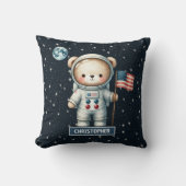 Personalisiert Astronaut Teddy Bear Pillow Baby Bo Kissen (Vorderseite)
