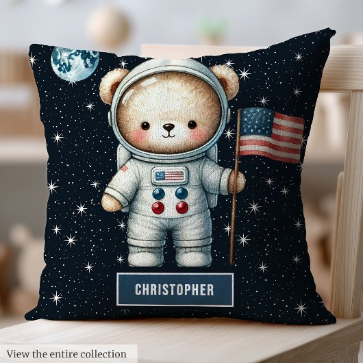Personalisiert Astronaut Teddy Bear Pillow Baby Bo Kissen