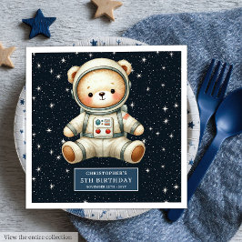 Personalisiert Astronaut Teddy Napkins Baby Dusche Serviette