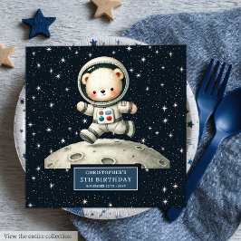 Personalisiert Astronaut Teddy Napkins Babydusche Serviette
