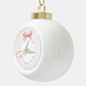 Personalisiert Athena Baby Girl Kinderzimmer Bow&G Keramik Kugel-Ornament (Rechts)