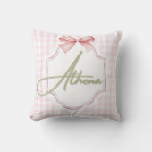 Personalisiert Athena Baby Girl Kinderzimmer Bow&G Kissen (Vorderseite)