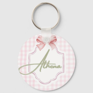 Personalisiert Athena Baby Girl Kinderzimmer Bow&G Schlüsselanhänger
