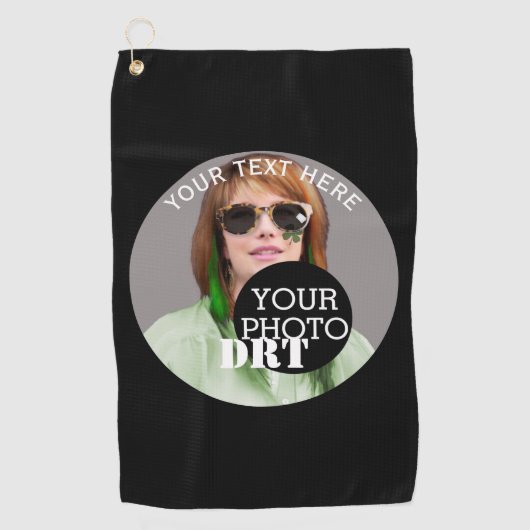 Personalisiert auf einem Text Golfhandtuch (Vorderseite)