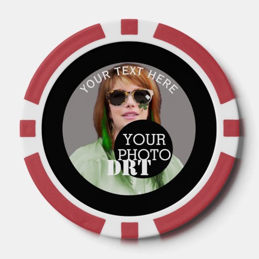 Personalisiert auf einem Text Pokerchips (Vorderseite)
