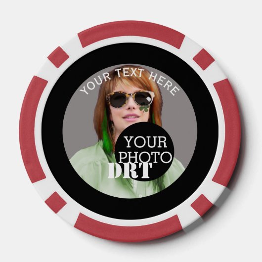 Personalisiert auf einem Text Pokerchips (Rückseite)