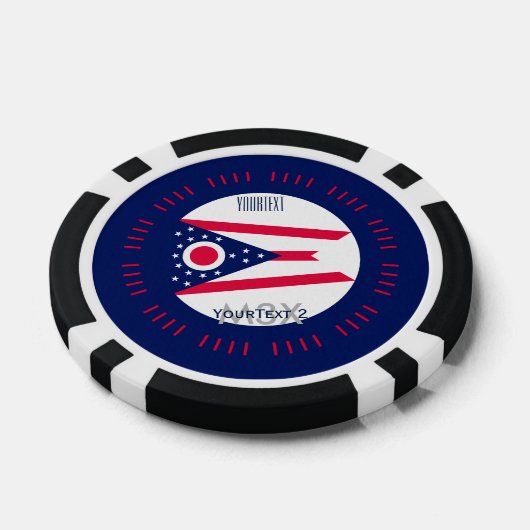 Personalisiert auf einer Seite Pokerchips (Einzeln)