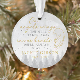 Personalisiert auf Engelsflügeln Ornament